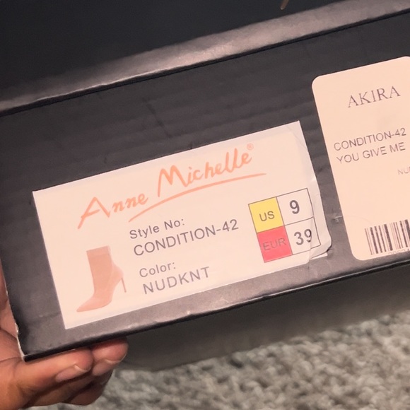 Tan Booties with Diamonds - Picture 4 of 9